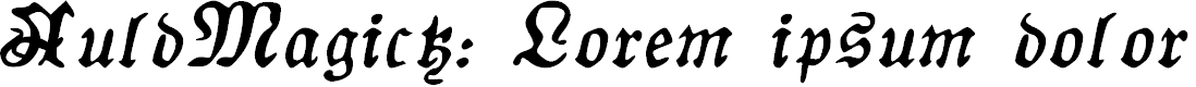 Preview image for AuldMagick Bold Italic