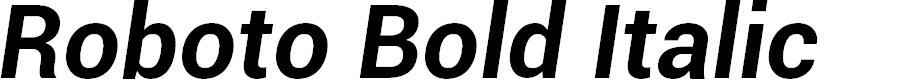 Preview image for Roboto Bold Italic