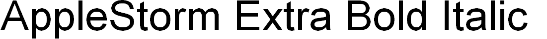 Preview image for AppleStorm Extra Bold Italic