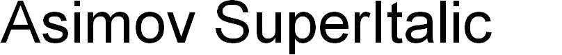 Preview image for Asimov SuperItalic