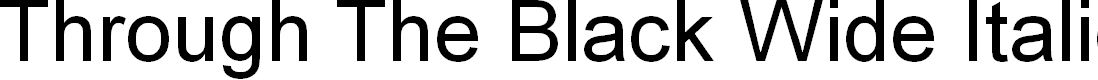 Preview image for Through The Black Wide Italic