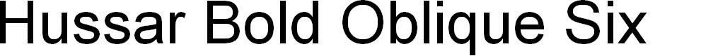 Preview image for Hussar Bold Oblique Six