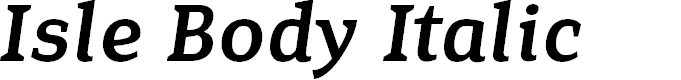 Preview image for Isle Body PERSONAL USE Medium Italic