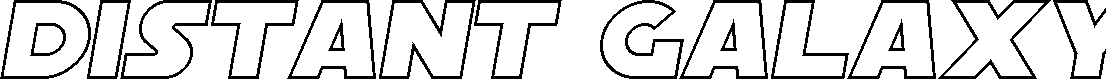 Preview image for SF Distant Galaxy Outline Italic