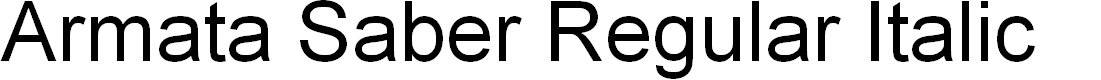 Preview image for Armata Saber Regular Italic