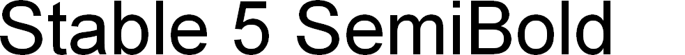Preview image for Stable 5 SemiBold