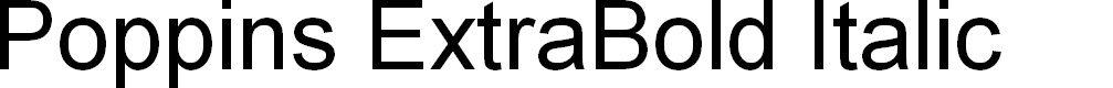 Preview image for Poppins ExtraBold Italic