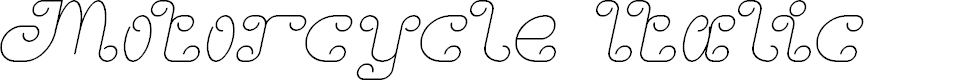 Preview image for Motorcycle Italic