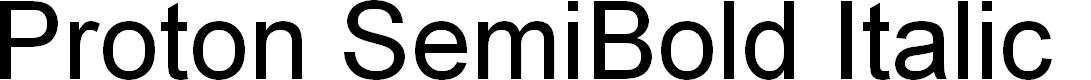 Preview image for Proton SemiBold Italic