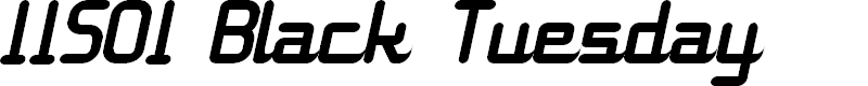 Preview image for 11S01 Black Tuesday Italic