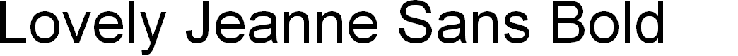 Preview image for Lovely Jeanne Sans Bold