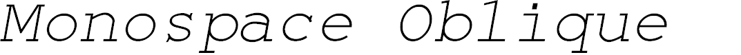 Preview image for Monospace Oblique