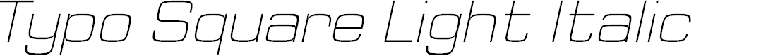 Preview image for Typo Square Light Italic Demo