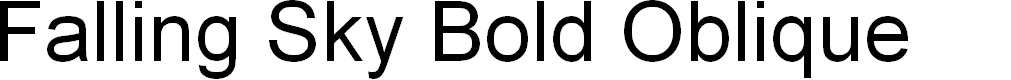 Preview image for Falling Sky Bold Oblique