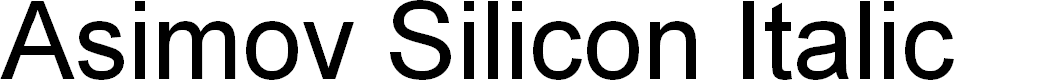 Preview image for Asimov Silicon Italic