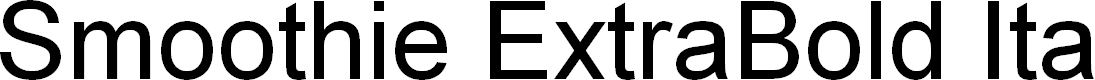 Preview image for Smoothie ExtraBold Italic