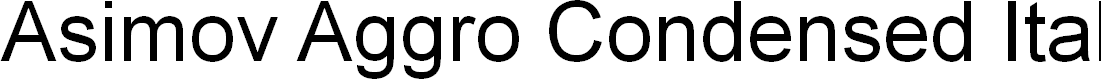 Preview image for Asimov Aggro Condensed Italic