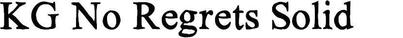 Preview image for KG No Regrets Solid
