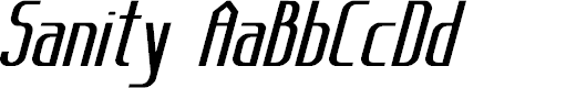 Preview image for Sanity Bold Italic