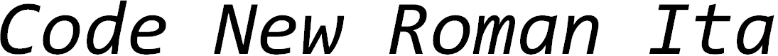 Preview image for Code New Roman Italic
