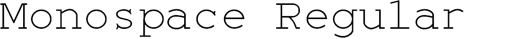 Preview image for Monospace Regular