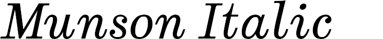 Preview image for Munson Italic