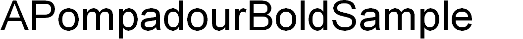 Preview image for APompadourBoldSample