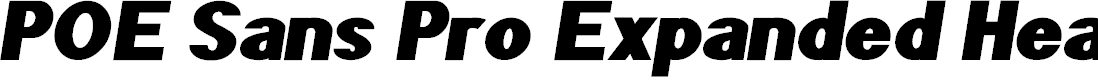Preview image for POE Sans Pro Expanded Heavy Italic