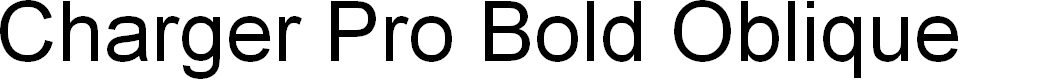 Preview image for Charger Pro Bold Oblique