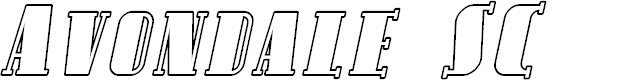 Preview image for Avondale SC Outline Italic