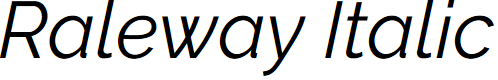 Preview image for Raleway Italic
