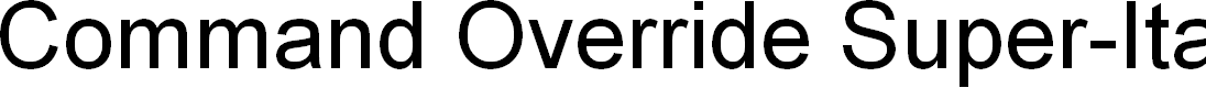 Preview image for Command Override Super-Italic