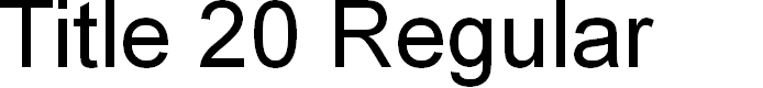 Preview image for Title 20 Regular