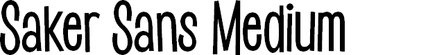 Preview image for Saker Sans Medium PERSONAL USE