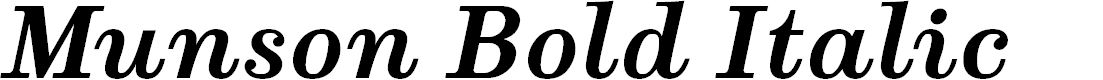 Preview image for Munson Bold Italic