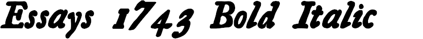 Preview image for Essays 1743 Bold Italic