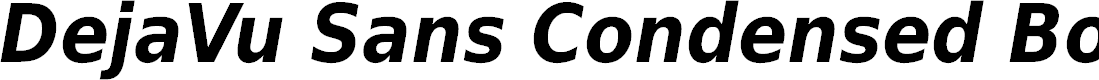 Preview image for DejaVu Sans Condensed Bold Oblique