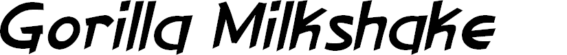 Preview image for Gorilla Milkshake Italic