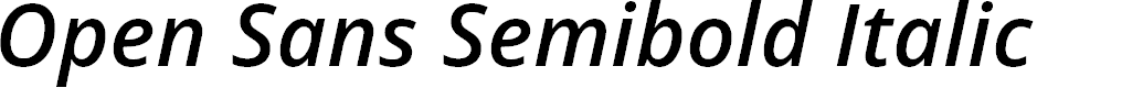 Preview image for Open Sans Semibold Italic