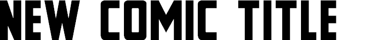 Preview image for New Comic Title Font