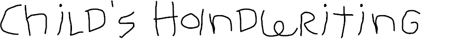 Preview image for Child's Handwriting