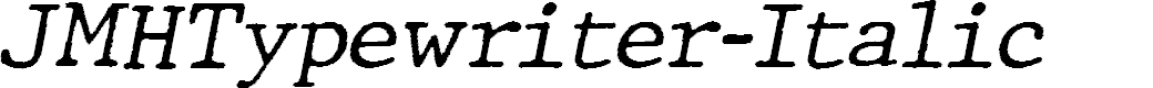 Preview image for JMHTypewriter-Italic
