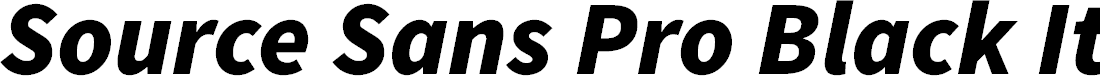 Preview image for Source Sans Pro Black Italic