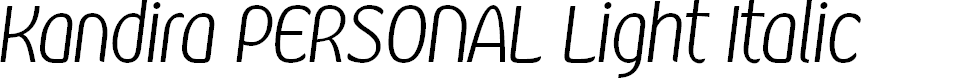Preview image for Kandira PERSONAL Light Italic