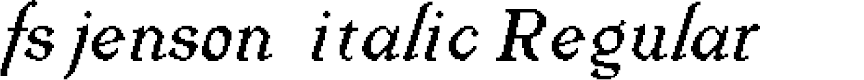 Preview image for fs jenson 1 italic Regular