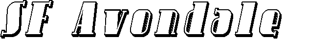 Preview image for SF Avondale Shaded Italic