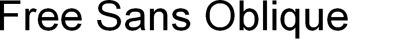 Preview image for Free Sans Oblique