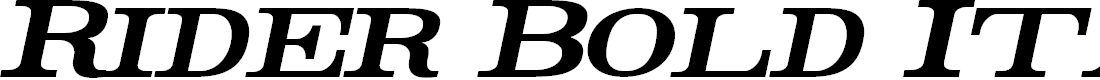 Preview image for Rider Bold Italic