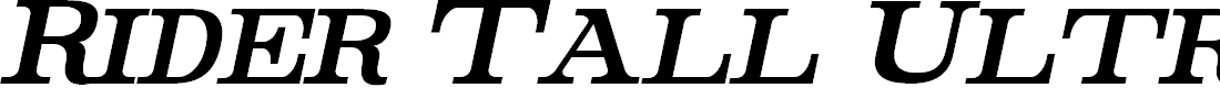 Preview image for Rider Tall Ultra-condensed Bold Italic