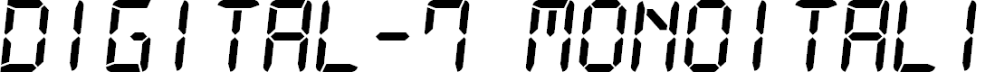 Preview image for Digital-7 MonoItalic